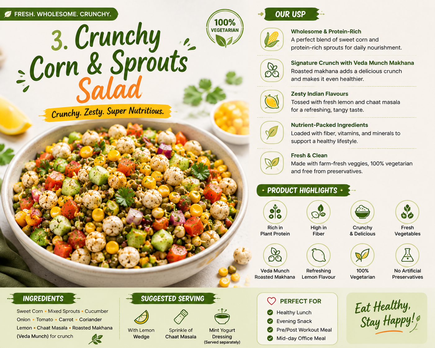 Crunchy Corn & Sprouts Salad
