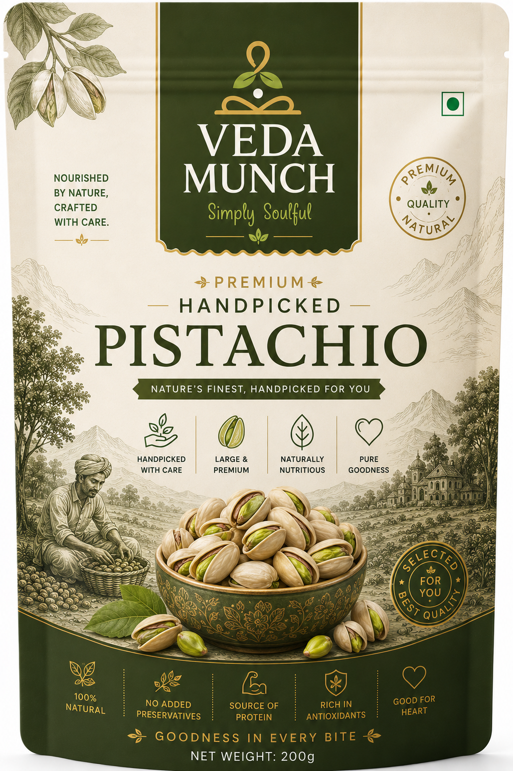 Veda Munch Handpicked Premium Pistachio
