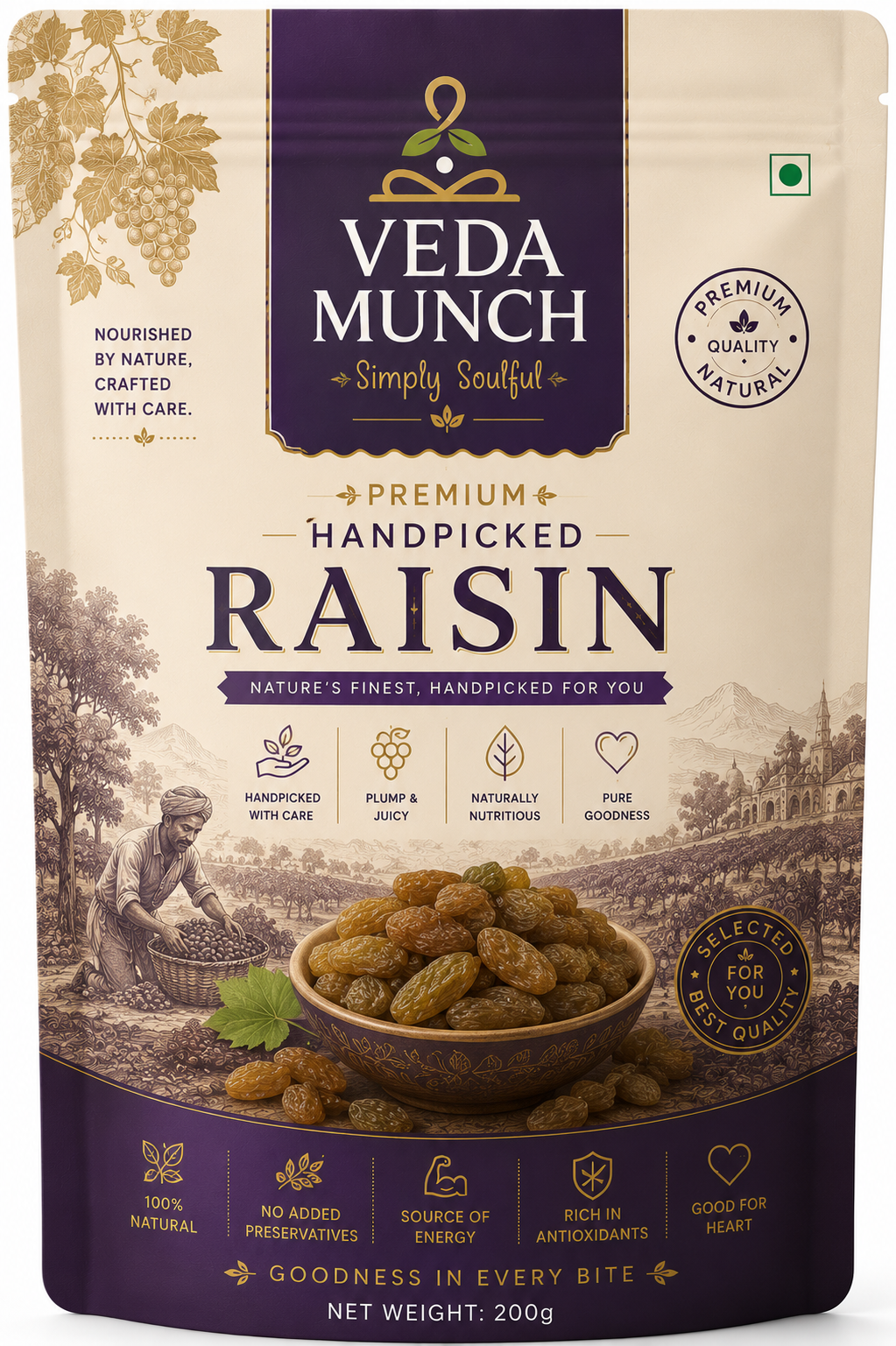 Veda Munch Handpicked Premium Raisin